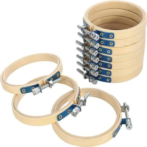 10 Pcs 4"(10 cm) Embroidery Hoop, Bamboo Hoop,Cross Stitch Hoop, Hoop for Hand Embroidery, Embroidery Display, Smooth, no Burr