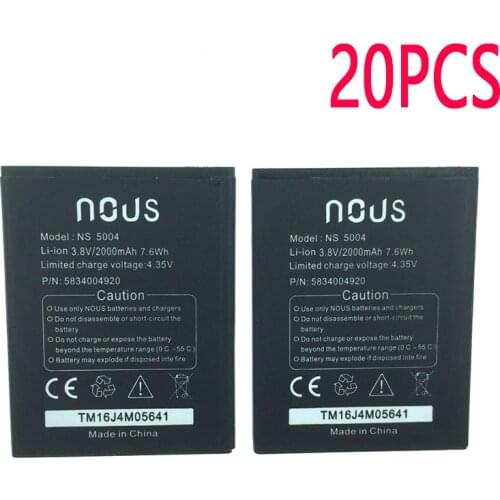 20PCS 2000mAh New Original Battery For Nous NS 5004 NS5004 Cellphone Bateria + Tracking Number