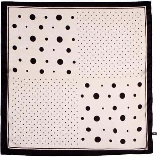 2020 70x70 Ring Dots Multipurpose women Silk twill scarf Satin square tie Hairband ladies foulard femme towel bufanda shawl