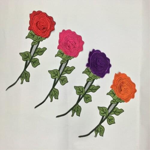4Pcs/lot H35cm High quality large 3D rose flower patch embroidery cheongsam / Ms. clothing accessories cloth paste A531