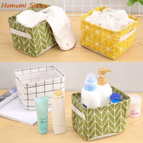 DIY Desktop Storage Basket Underwear Toy Storage Box Cosmetic Book Case Organizer Stationery Container Laundry Basket