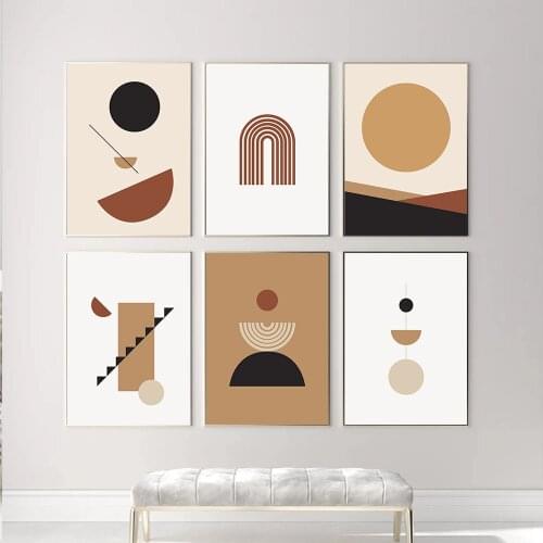 Abstract Geometry Wall Art Prints Architecture Poster Line Drawing Color Block Canvas Painting Nordic Picture Bedroom Home Decor