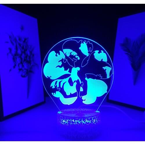 Black Clover Anime Figure 3D LED Lamp for Kids Bedroom Decor Nightlight Manga Child Birthday Gift Room Desk Lamp