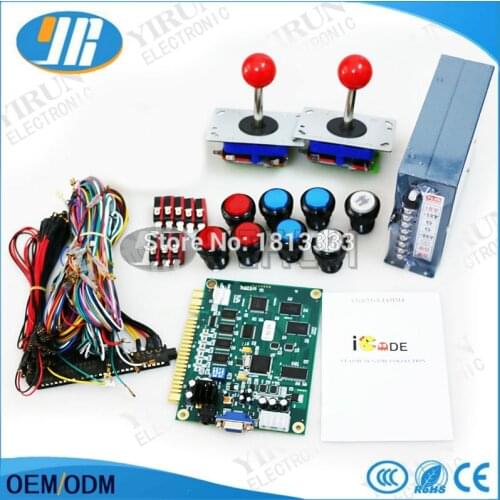 Arcade Classical 60 in 1 Game DIY kit For 60 In 1 PCB with Arcade Joystick Push Button Microswitch Buttons 2 Players