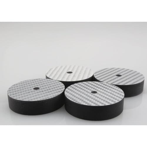 Audiocrast Speaker Isolation Feet Pad Stand 40MM*10MM Carbon Fiber Cone Pad Isolation Base Feet Pads for Audio Speaker Amplifier