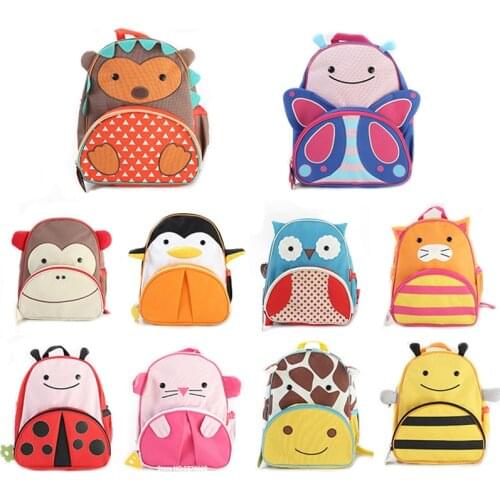 Children Backpack Animals Design Girl Boys Backpack Toddler Kids School Bag Kindergarten Cartoon Rabbit Butterfly lion print Bag