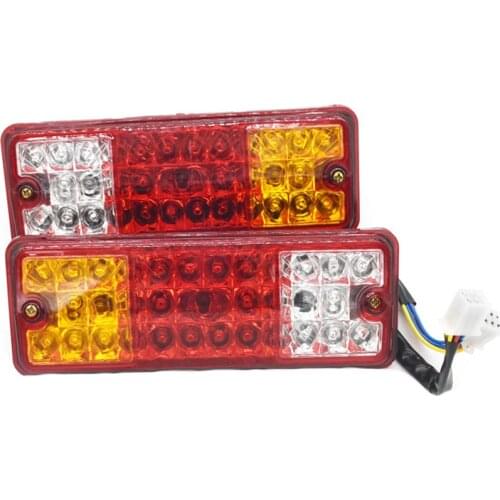 2Pcs 12-60V Electric tricycle rear taillight LED tricycle LED rear taillight 12V steering brake night reversing