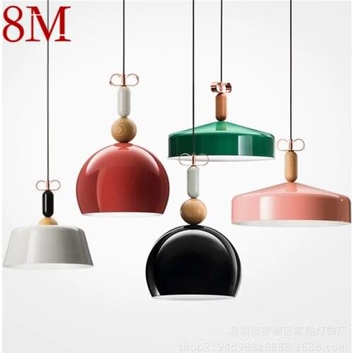 8M Colorful Pendant Light Contemporary Simple LED Lamps Fixtures For Home Decorative Dining Room