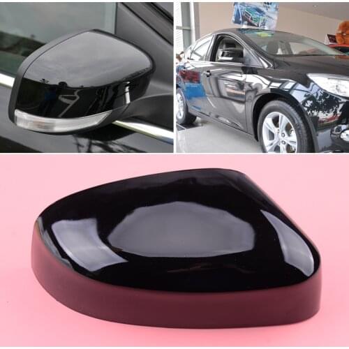 Car ABS Gloss Black Right Side Door Wing Mirror Cap Cover fit for Ford Focus MK3 2012 2013 2014 2015 2016 2017 2018