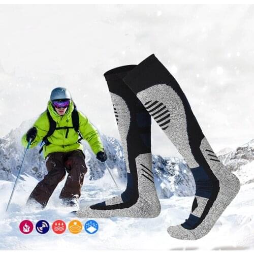 Ski Socks Winter Thermal Thicken Long Ski Sock Outdoor Sports Keep Warm Hiking Skiing Socks for Man Male