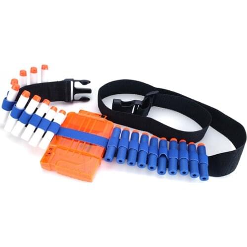 PVC Soft Bullets Belt Shoulder Strap Clip Charger Ammo Storage Bullets For Nerf Gun Accessories N-strike Elite Series Gun Toy
