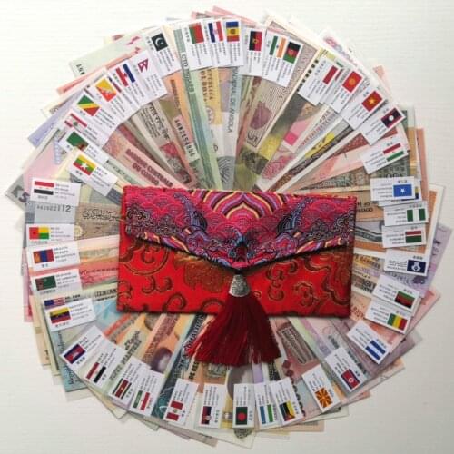Set Lot 100 PCS Notes From 50 Countries Real Original Banknotes Non-currency World Collection Gift Souvenir Random Bag