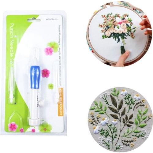 2.2mm Magic Embroidery Pen Set DIY Craft Knitting Sewing Tool Kit Punch Needle Weaving Needle Knitting Tool