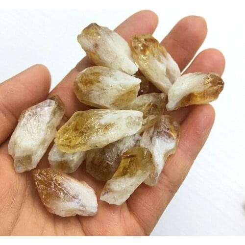 Natural Crystal Citrine Quartz Rough Point Bulk Gemstone Healing Mineral Specimen