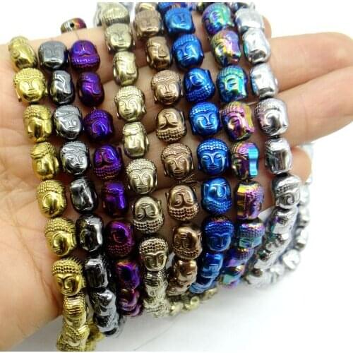 Natural Quartz crystal Electroplate Non-Magnetic Hematite Craft Loose beads pendant Jewelry making Necklace Accessories 15'' A1