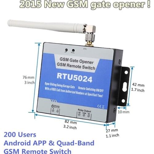 2015 New GSM Gate Opener wireless door opener Remote Control Swing gate, sliding door,garage door locks RTU5024