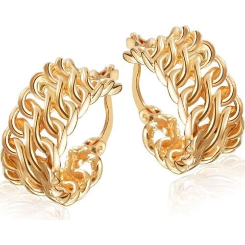 New Fashion Mesh Gold Earrings for Women Statement Geometric Mesh Stripes Round Stud Earrings 2020 Trend Vintage Jewelry