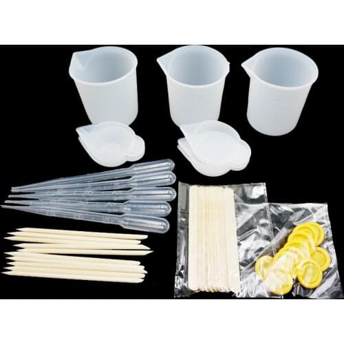 43pcs Resin Jewelry Making Tools UV Epoxy Resin Casting Making Jewelry Finding Set Measure Cup Dropper Stirring Stick Tools