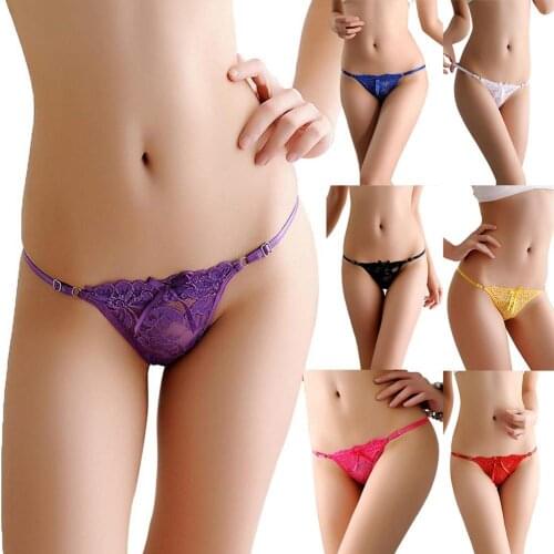 Sexy Women Floral Lace Underwear Solid Color Low Rise Panties G-String Thongs Soft Female Briefs Panty Sexy lady Underpants 2021
