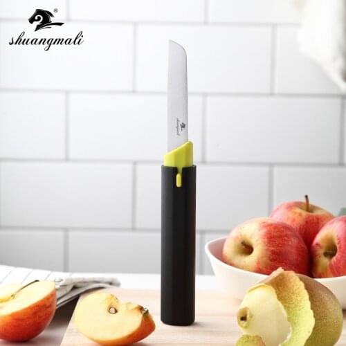 Shuangmali 2In1 Slicing Melon Planer Vegetable Paring Knife Kitchen Accessories ABS Handle Potato Peeler Fruit Peeling Knives