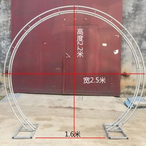 Wedding flower Round metal Arch Party Decoration 2.2m Tall*2.5m Wide road leads Flower backdrop frame stand Wedding Decor