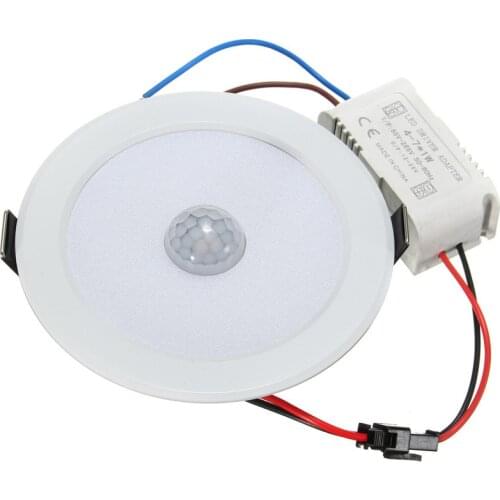 7W E27 LED Downlight Light PIR Motion Sensor 5730 SMD LED Light StepPath Lamp AC 85-265V