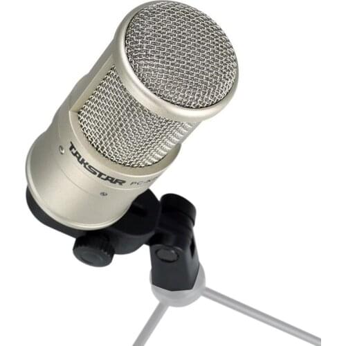 TAKSTAR PC-K200 Cardioid-directional Condenser Recording Microphone Metal Structure Wide Frequency Response with Shock Mount