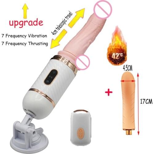 Automatic Heated Telescopic Dildo Vibrators Sex Toys for Women Retractable Penis Vibrator Female Masturbation Adult Sex Machine