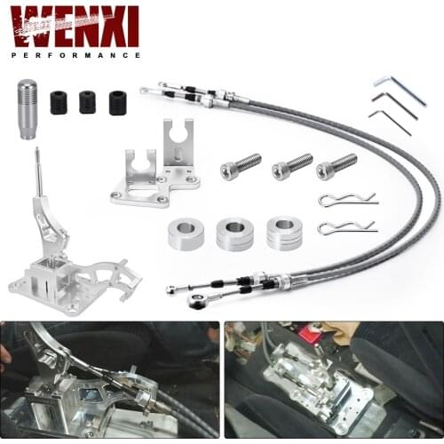 Shifter Box Shifter Cables With Trans Bracket Shift Linkage For RSX K20 K20A K24 K Series EG EK DC2 Race Type-S K-Swap Vehicles