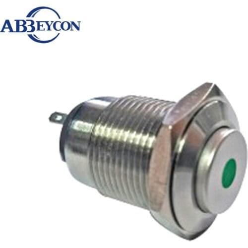 TY 1636Z 16mm High round head dot lamp waterproof push button locking switch IB16D-G11F-D