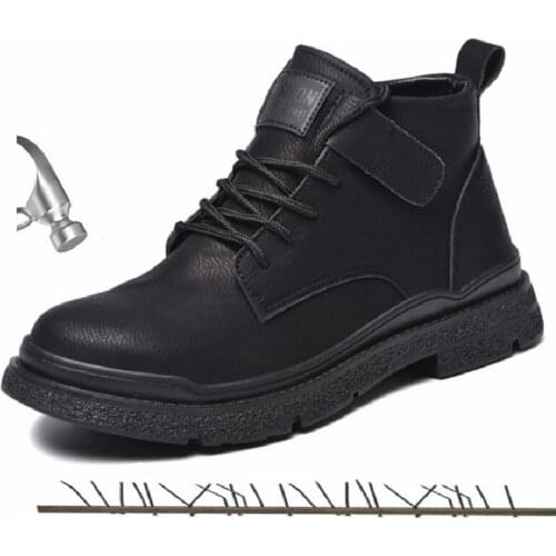 Unisex Steel Toe Cap Industry Boots Men Indestructible Ryder Shoes Non-slip Work Safety Shoes Protection Waterproof Sneakers