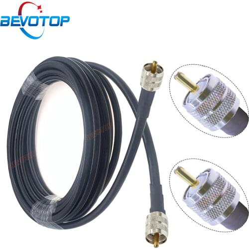 PL259 UHF Male to UHF Male PL259 Plug LMR400 Cable 50Ohm Low Loss Pigtail Extension Jumper for CB Radio Ham Radio FM Transmitter