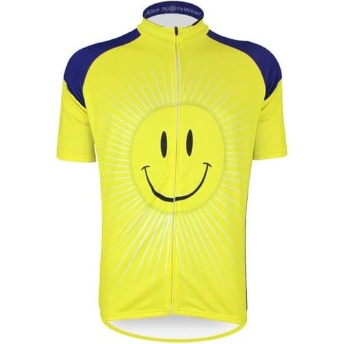 Sunshine Pattern Cycling Clothing Bike Sportswear Short Sleeve Top Shirt Bicycle Quick-Dry Ropa Ciclismo Jersey Free Shipping