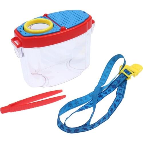 1pc Kids Toys Insect Viewer with Magnify Microscope Child Science Class Viewer with colorful box observe live insects flowers