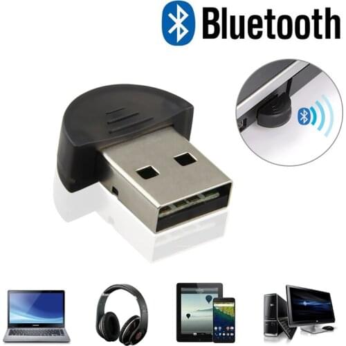 1000pcs Smallest USB 2.0 Mini Bluetooth V2.0 EDR Dongle Adapter For PC or Laptop Newest upgrade support WIN10