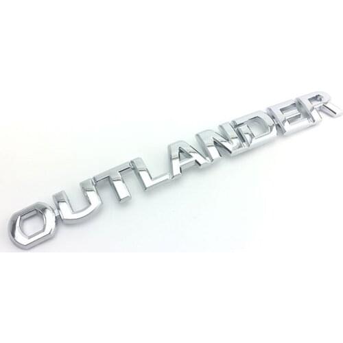 10x Outlander ABS Chrome Emblem Sticker For Mitsubishi Outlander Car Styling Accessories
