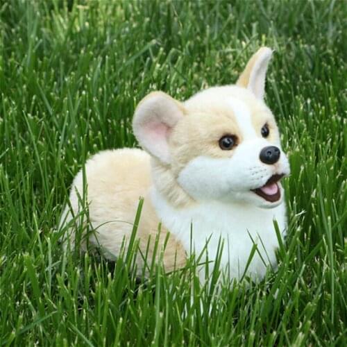 32CM Lovely Simulation Dog Plush Doll Toy Corgi Stuffed Pet Soft Animal Toys For Children Kids Birthday Gift Decor Collection