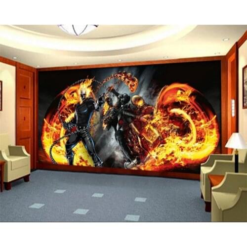 Beibehang Custom wallpaper mural flame motorcycle background wallpaper living room bedroom internet cafe wall mural 3d wallpaper