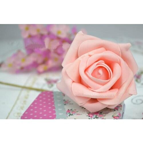 5-6.5CM/72PCS,High Quality Artificial Floral Foam EVA Roses,Wire Stem,Bridal Bouquet Supplies,DIY Hanging Flower Ball,Home Decor