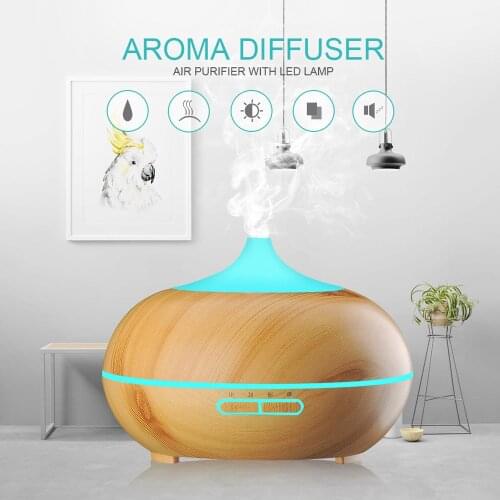 ELOOLE Wood Grain Aroma Diffuser Office Household Wood Grain Usb Humidifier Vase Essential Oil Diffuser USB Fogger Mist Maker