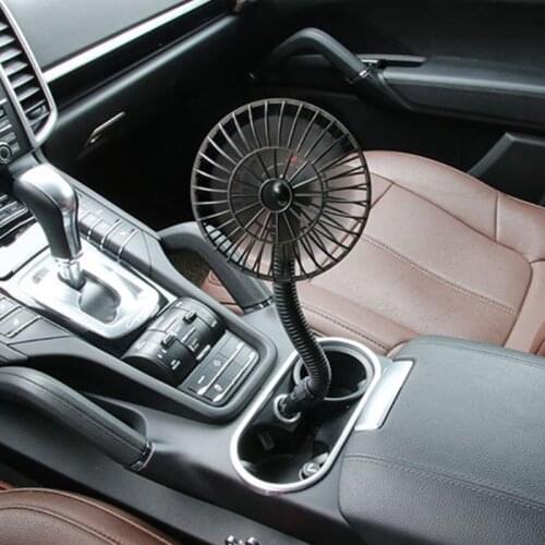 652F 12V Mini Car Fan Cigarette Lighter Caravan Boat Vehicle Cooler