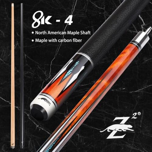 PREOAIDR 8K5 Billiard 11.75/ 12.75mm Tip 8 Pieces in 1Tecnologia Maple /Carbon Maple Shaft Uni-loc Joint Leather Grip Pool Cue