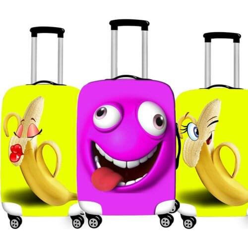 Luggage Cover Funny Banana Protective Sheath Travel Suitcase Cover Elastic Dust Cases Fit 18 - 32 Inches Baggage Accessorie