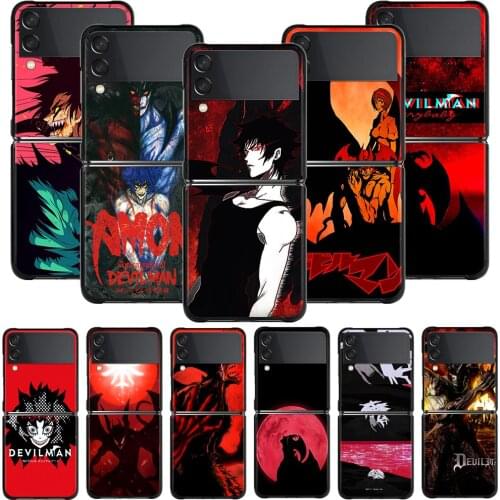 Phone Case For Samsung Galaxy Z Flip3 5G z flip Coque for samsung Z Flip 3 Zflip 5G Hard Fundas devilman crybaby wallpaper