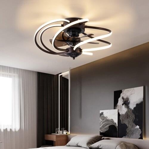 Bedroom decor led invisible ceiling fan light lamp dining room ceiling fans with lights remote control lamps for living room