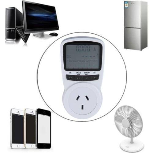 TS-1500 Elektronische Energiemeter LCD Energy Monitor Plug-in Elektriciteit Meter voor AU Plug Monitor