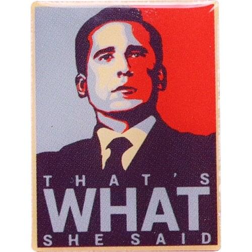 Michael quote enamel pin American mockumentary sitcom television inspired brooch