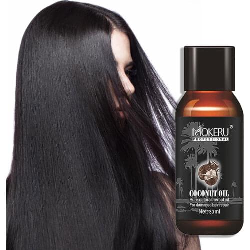 30ml Coconut Oil Hair Essence Brighten Deep Repair Hair Roots Conditioning Scalp Soften Smoothing Repairs Frizz Hair Care