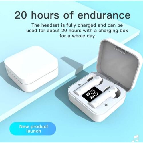 HozWih New Air2S Wireless Bluetooth 5.1 Noise Cancelling Headset Sports Earphones IP4 Waterproof In-Ear Earphones For Phones