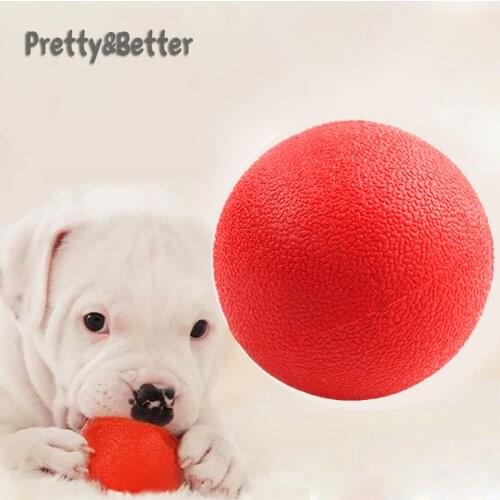 Pretty&Better Dog Toys For Small Large Dogs Toy Rubber Molar Train Solid Bite-resistant elastic Odorless Pet Ball big dog toys